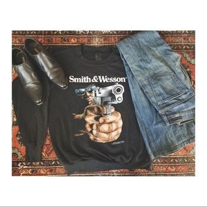 Original vintage Smith & Wesson gun sweatshirt!